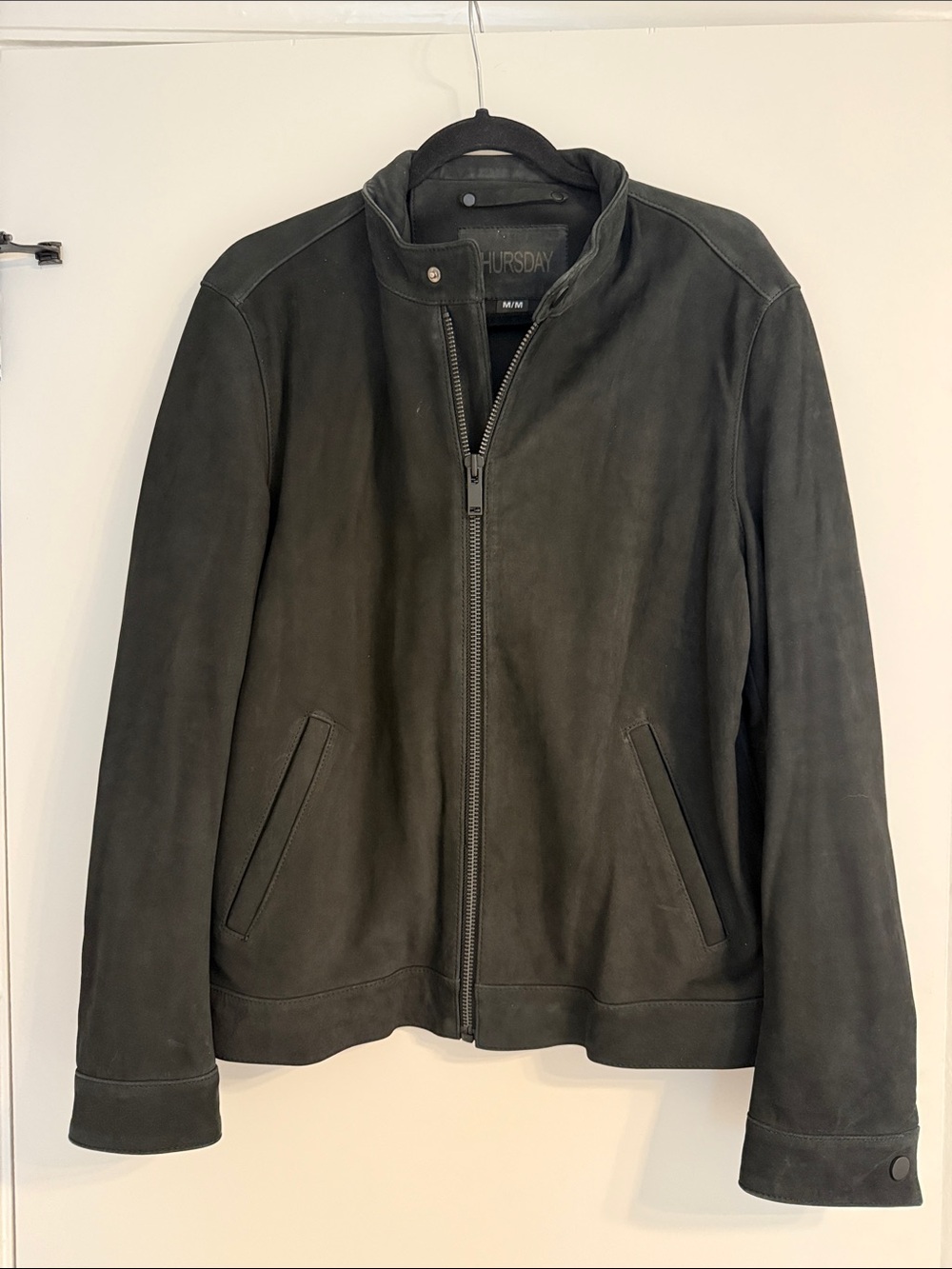 Thursday Boot Company Men's Black Leather Zip Jacket